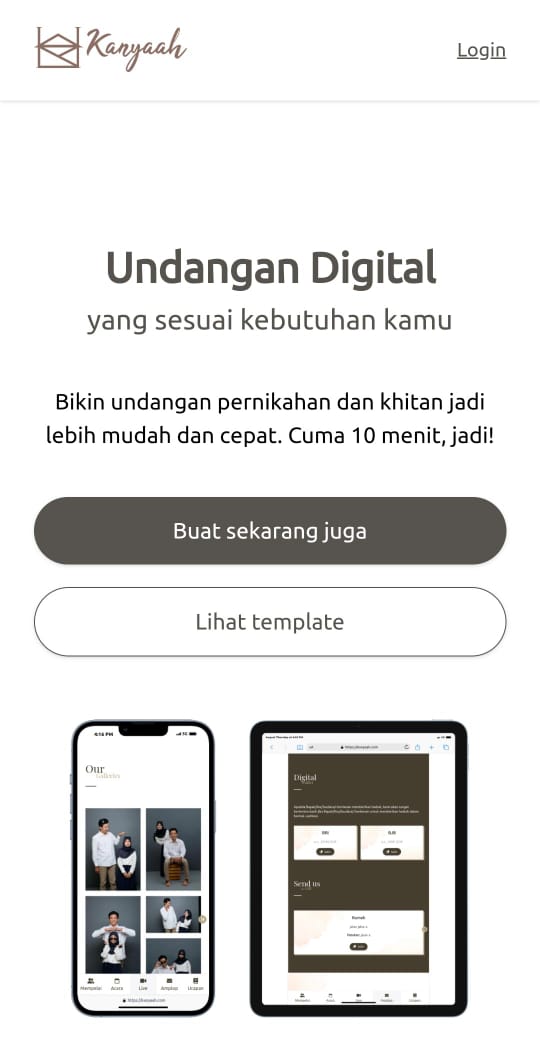 Kanyaah Undangan Digital Online Pangandaran custom langsung jadi