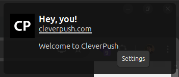 Chrome Web Push Dialog