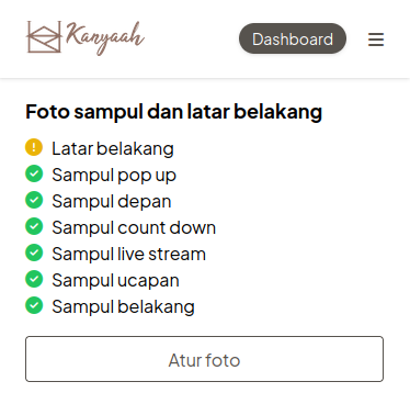 Atur sampul dan latar belakang