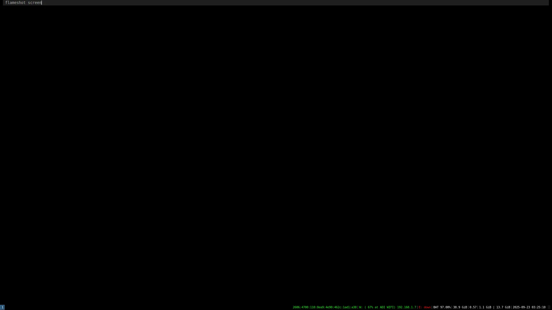 Tampilan default i3wm