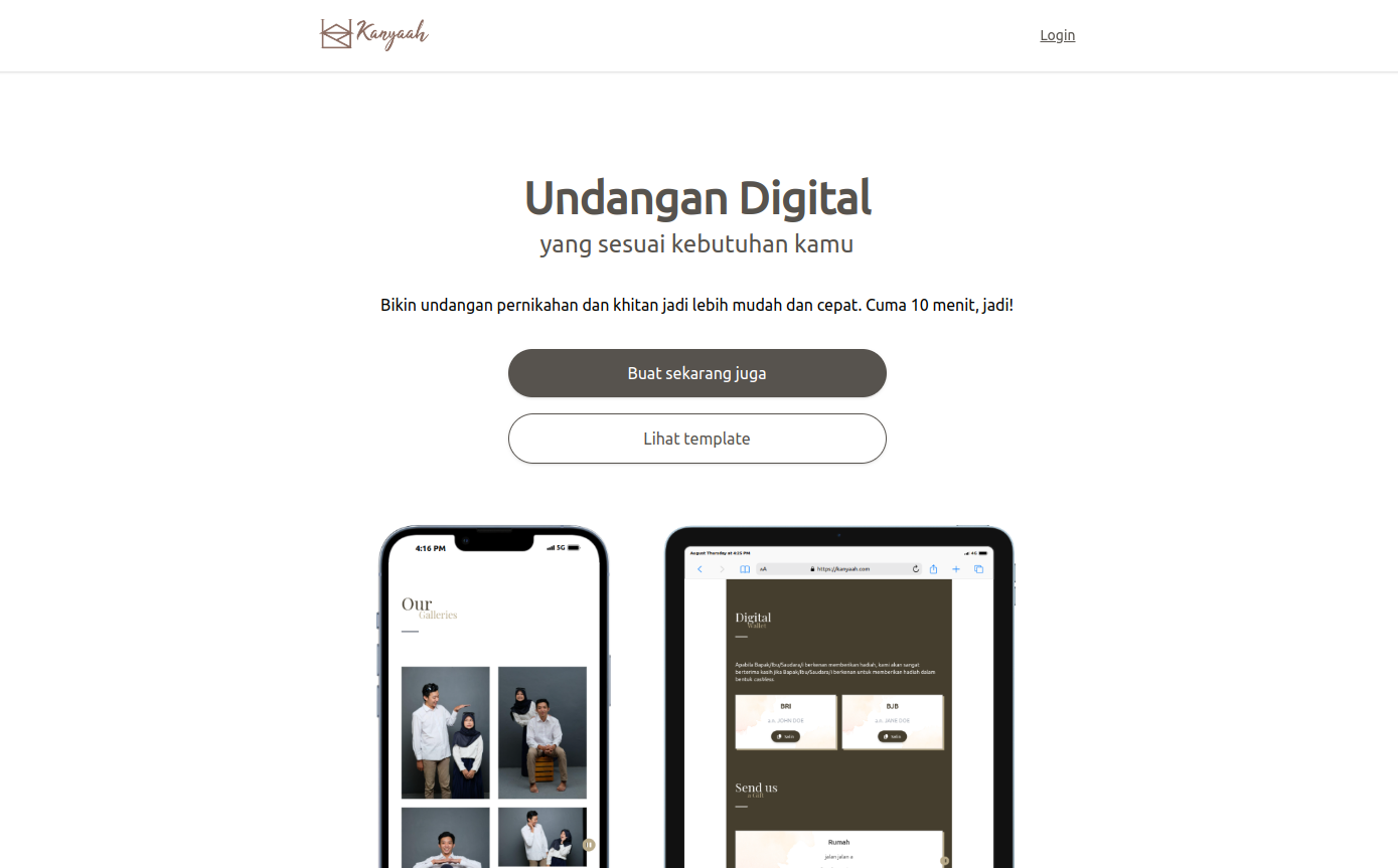 Kanyaah: Undangan Digital